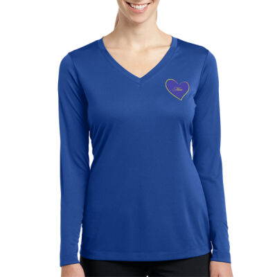 FC - Ladies Long Sleeve PosiCharge ® Competitor V Neck Tee Thumbnail